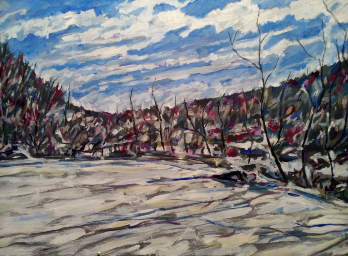 Winter Scene Behind Newcomers